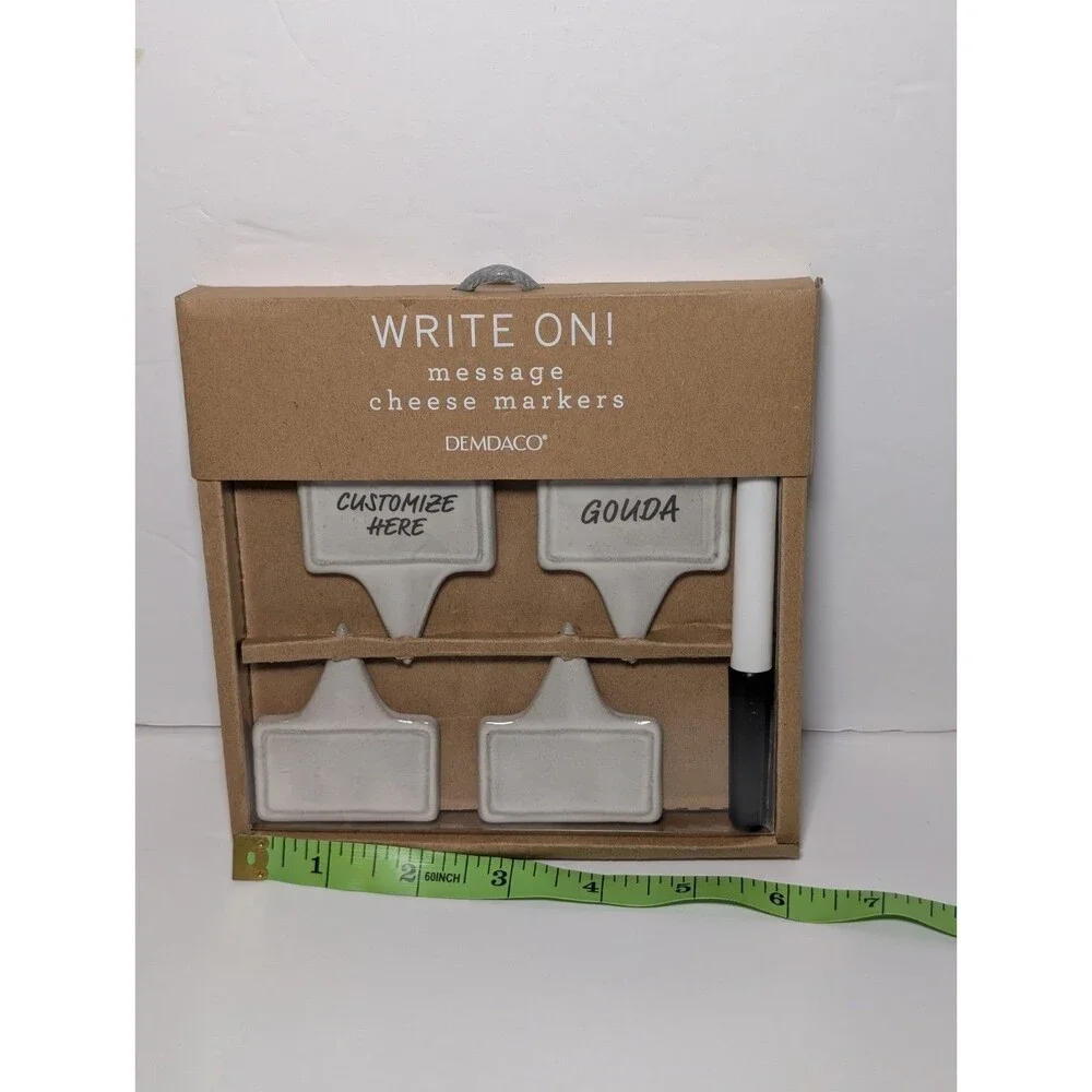 Demdaco Write On Message Cheese Markers for Charcuterie Boards Brand New
